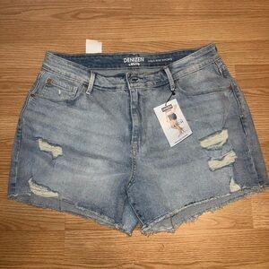 Levi's Light Blue Distressed Denim Jean Shorts